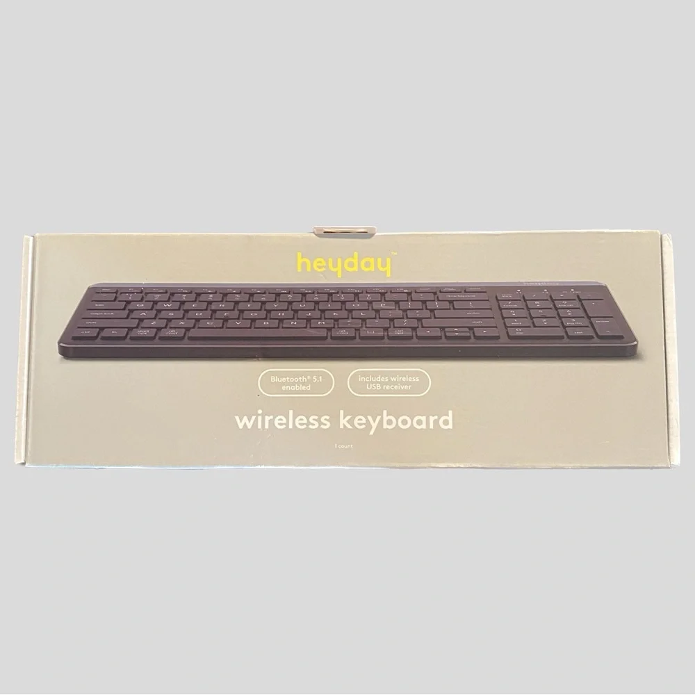 Heyday Wireless Keyboard Bluetooth + Wireless USB Receiver